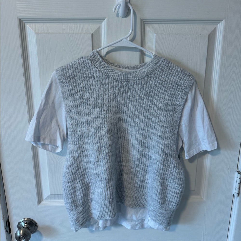 Zara Gray Knit Sweater Top